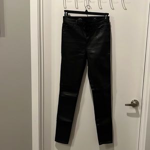 Vegan Leather (coated) skinny denim from AG